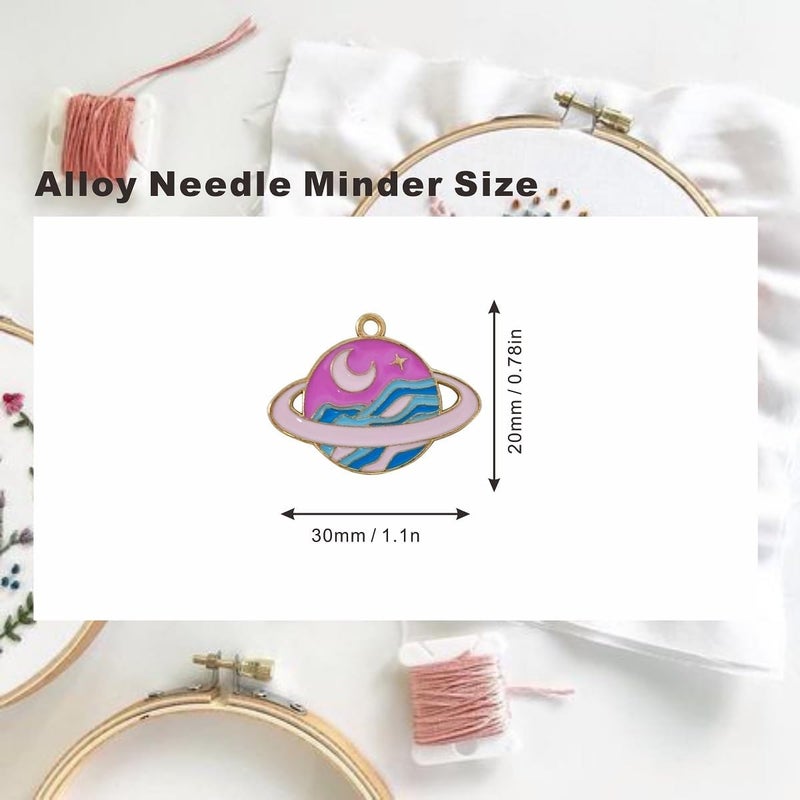 MAGNEECH 2pcs Planets Needle Minder，Magnetic Needle Minders for Cross Stitch and Embroidery - Keep Your Needles Secure - Image 3